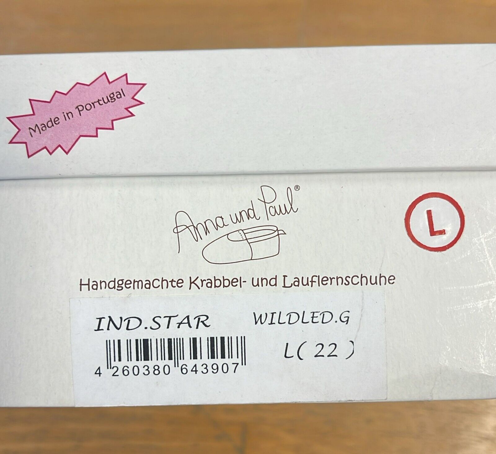 Anna und Paul Ind.Star Boot gefüttert Gummisohle Leder Lammfell 22 Braun - Stern