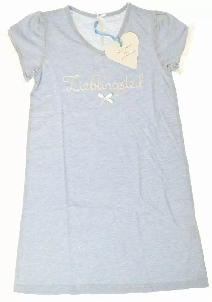 Louis & Louisa "Lieblingsteil" Kinder-Nachthemd 104 - 110 Neu mit Etikett Blau