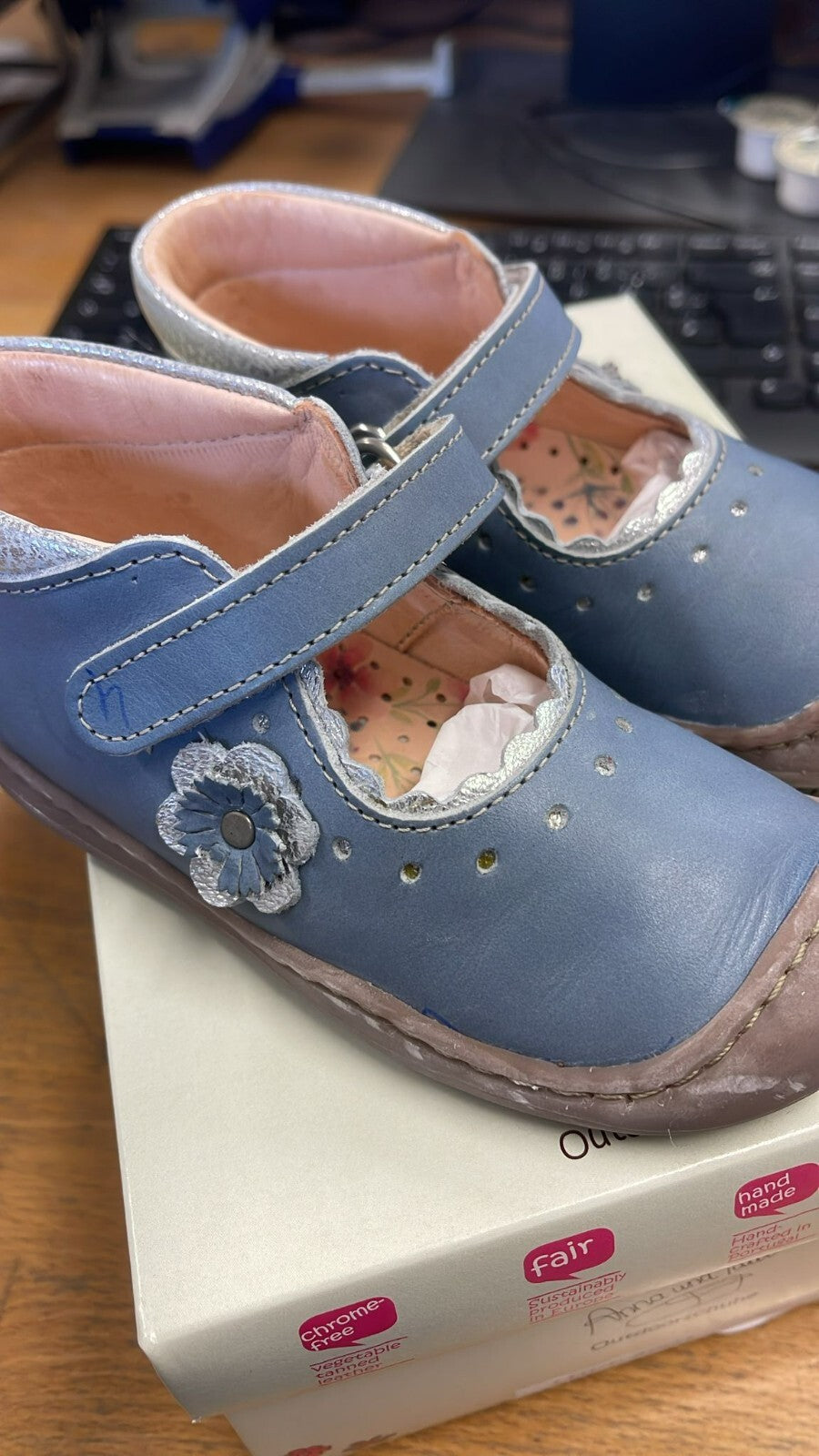 Anna und Paul Sandalen Outdoor Aus Leder - Lucy 8001 - Hellblau 27