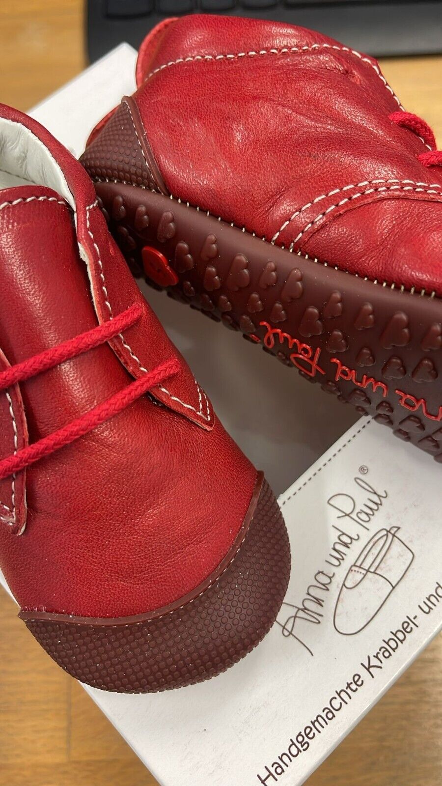 Anna und Paul Krabbelschuhe Outdoor Aus Leder - Robbi 1298 Lipstick L 22