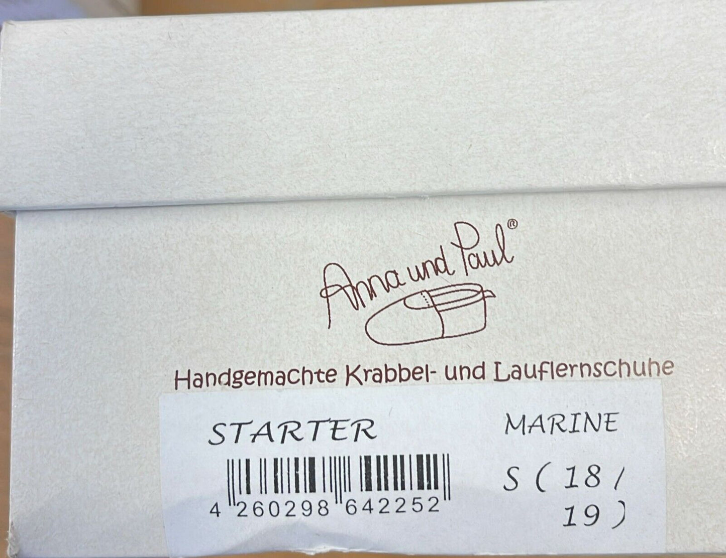 Anna und Paul Lauflernschuh - Krabbelschuh Aus Leder Starter Marine S 18-19