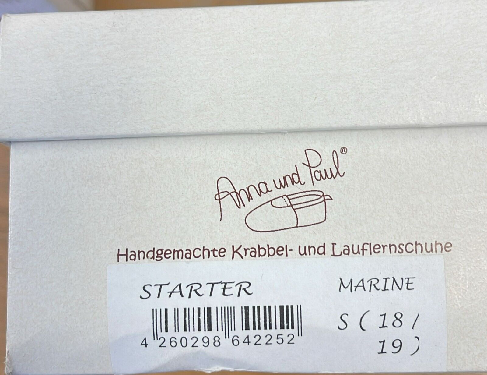 Anna und Paul Lauflernschuh - Krabbelschuh Aus Leder Starter Marine S 18-19