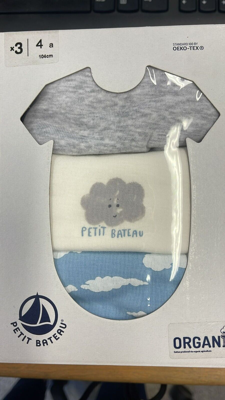 Petit Bateau Kurzämelige Bodys 3er Set Baumwolle 4 Jahre 104 cm