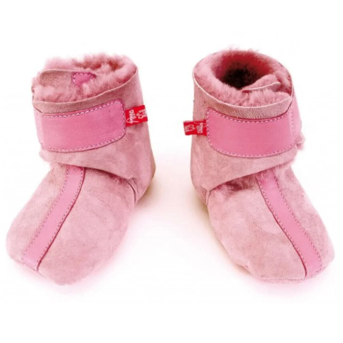 Anna und Paul Krabbelschuhe Frosty, Lammfell rosa M 20-21 Winterschuhe Lederschu