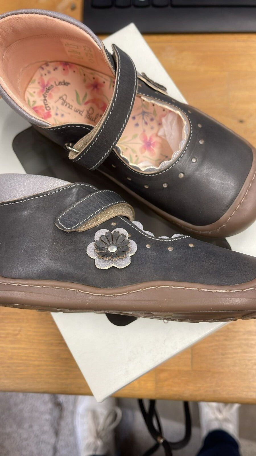 Anna und Paul Sandalen Outdoor Aus Leder - Lucy - Grau - 27