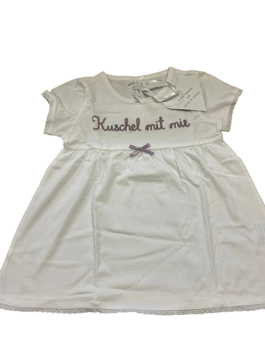 Louis & Louisa Kinder-Nachthemd "Kuschel mit mir" 104/110 Mädchen