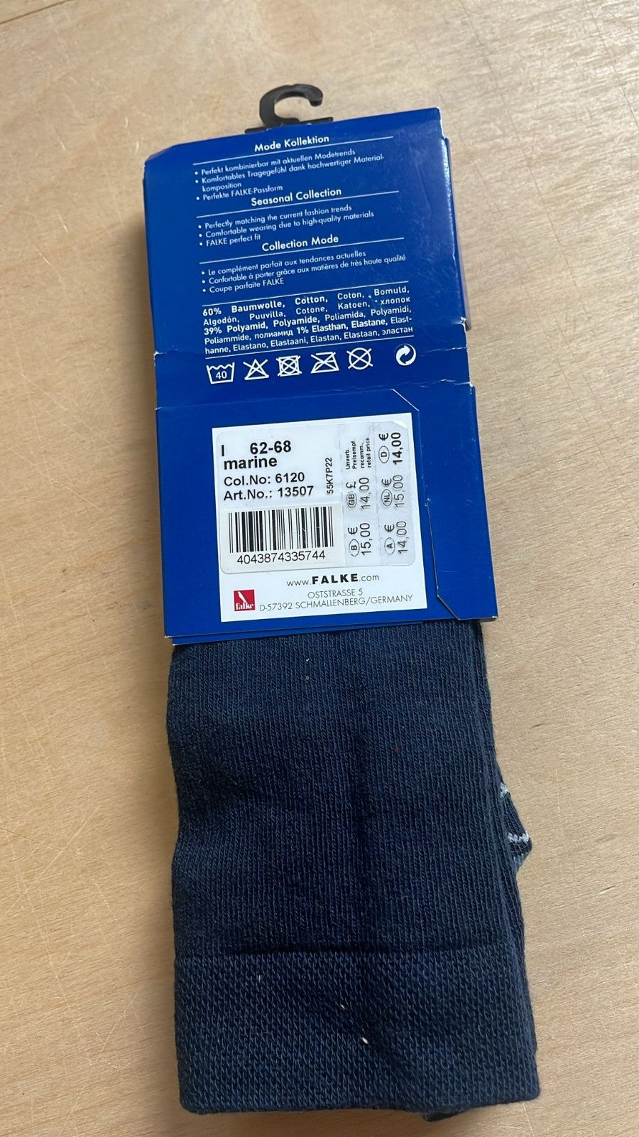 Falke Baby Kinder Strumpfhose Blau 62-69 NEU