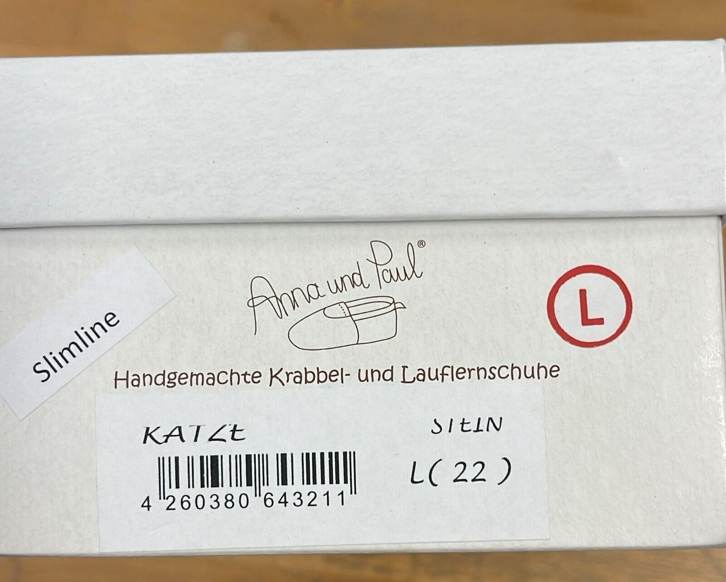 Anna und Paul Krabbelschuhe Aus Leder - Katze Stein L 22