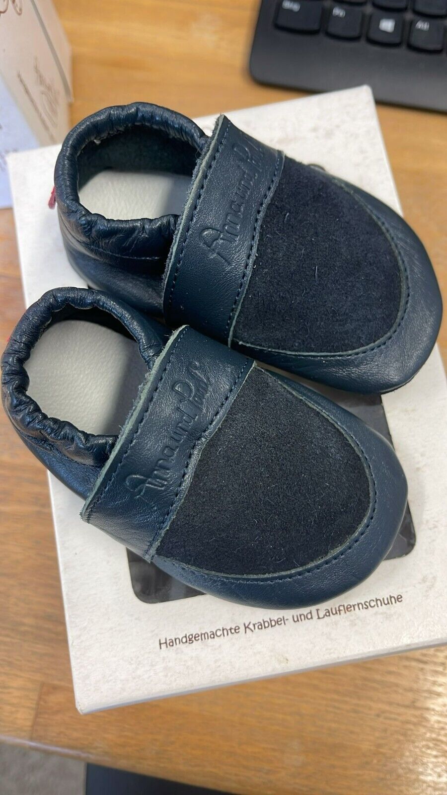 Anna und Paul Lauflernschuh - Krabbelschuh Aus Leder Starter Marine S 18-19