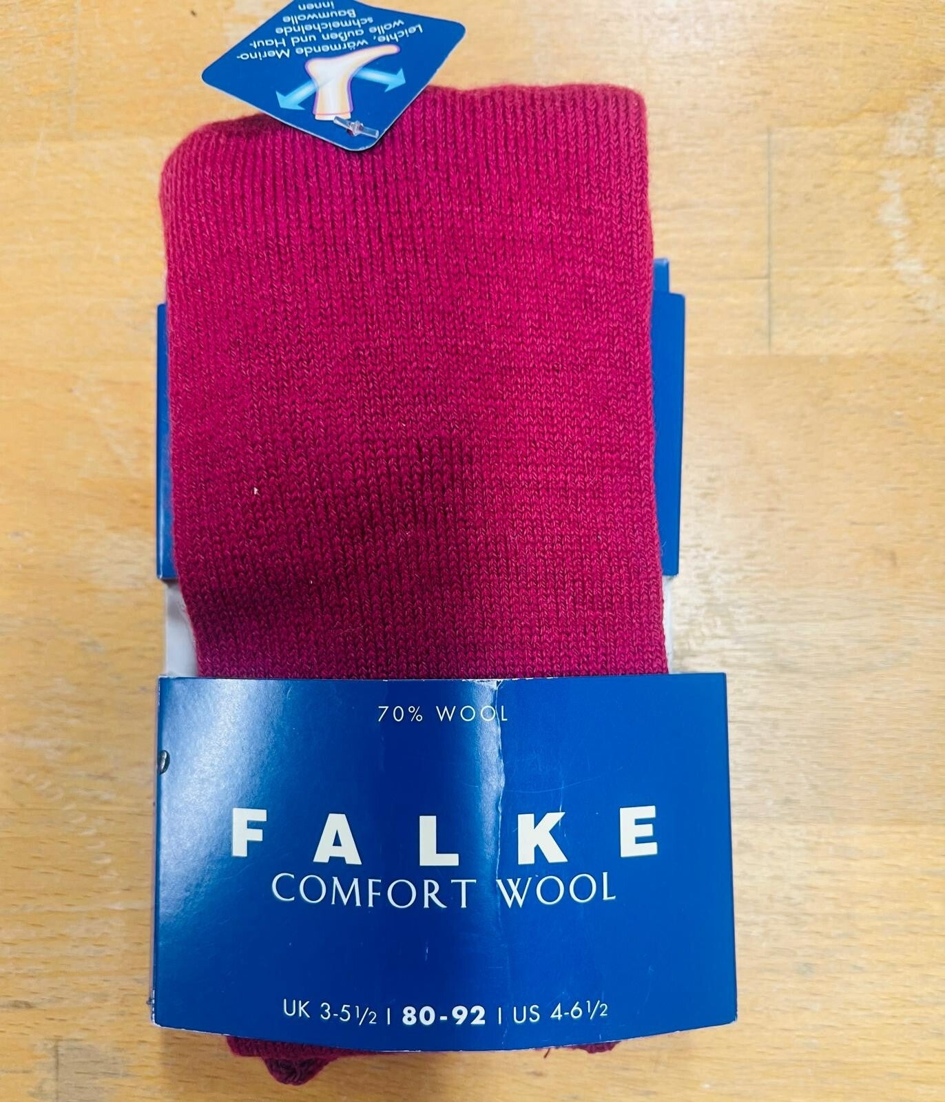Comfort Wool Kinder Strumpfhose 80-92 Wein Rot