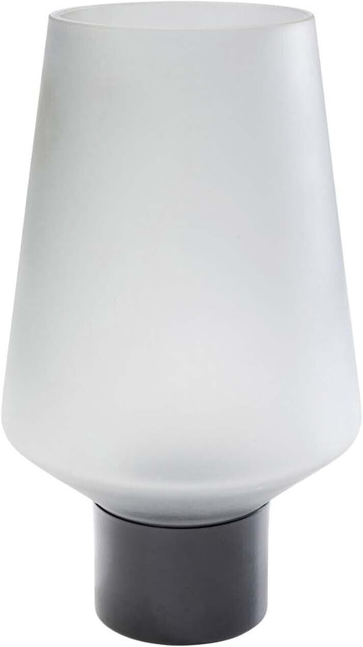 Kare Design Vase Noble Ring, Grau, Deko Vase, Stahl Verzierung 26x16x16 cm