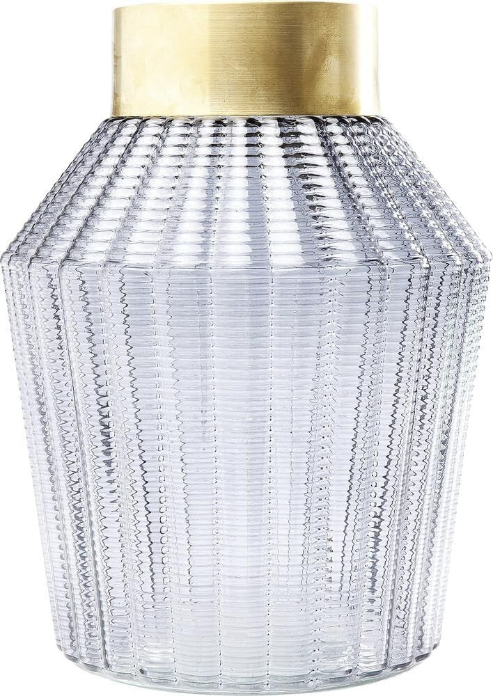 Kare Design Vase Barfly Grau, Blumenvase, Deko Vase, Glas, 30x20,5x20,5cm
