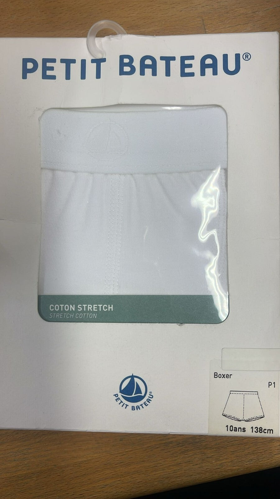 Petit Bateau - Boxershort weiß -  NEU OVP - 10 Jahre 138 cm