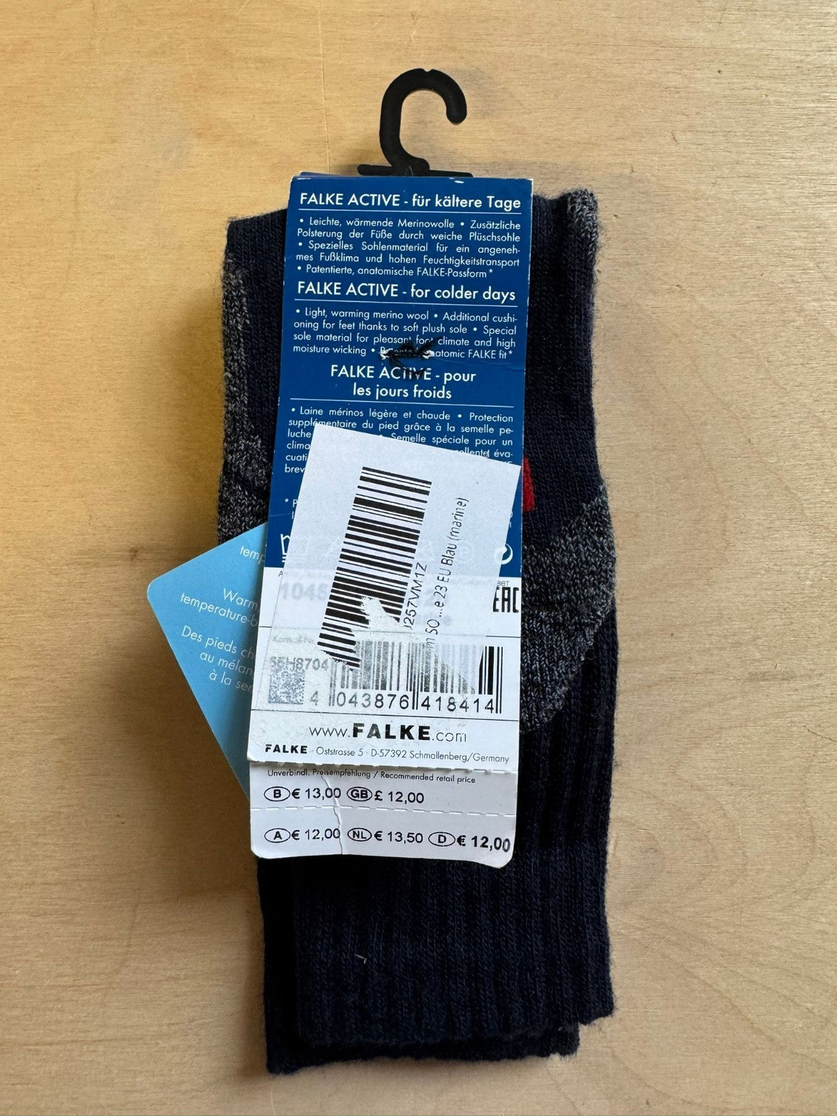 FALKE Active Warm Wintersocken Kinder 23-26 marine Socken