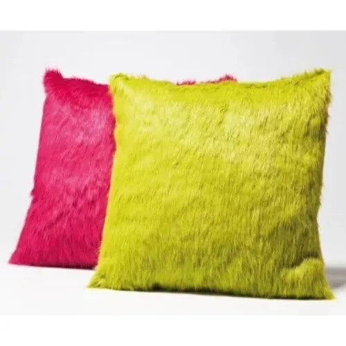 1x KARE Kissen Colore Fur (47x47cm) GRÜN Dekokissen Retro Kissen