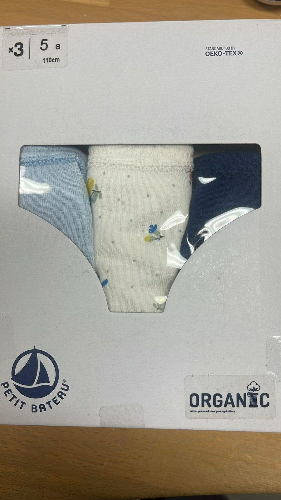 Petit Bateau 3er Set Unterhosen Neu 5 Jahre 110 Neu OVP