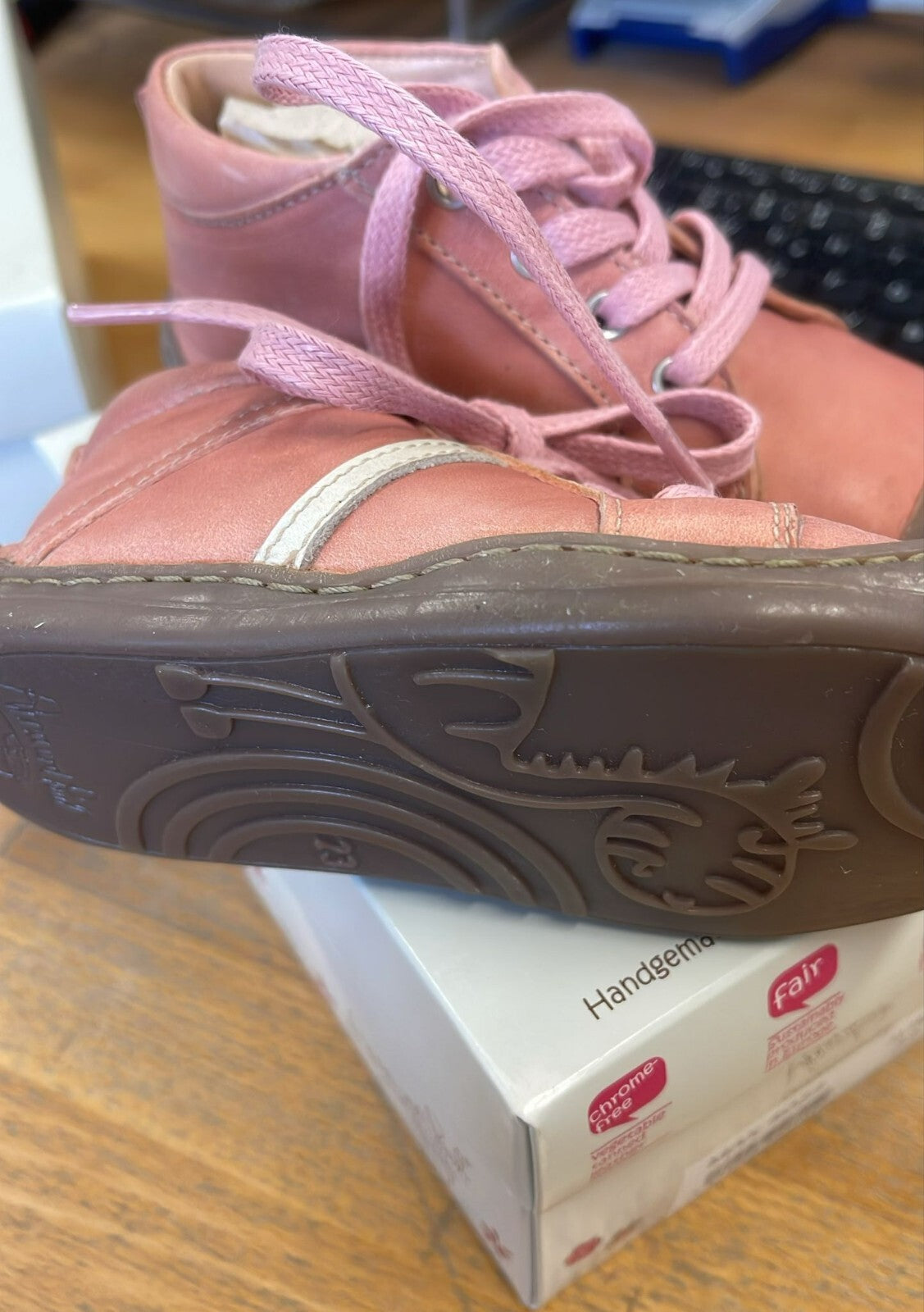 Anna und Paul Krabbelschuhe Outdoor Aus Leder - Max 8022 - 23 Altrosa