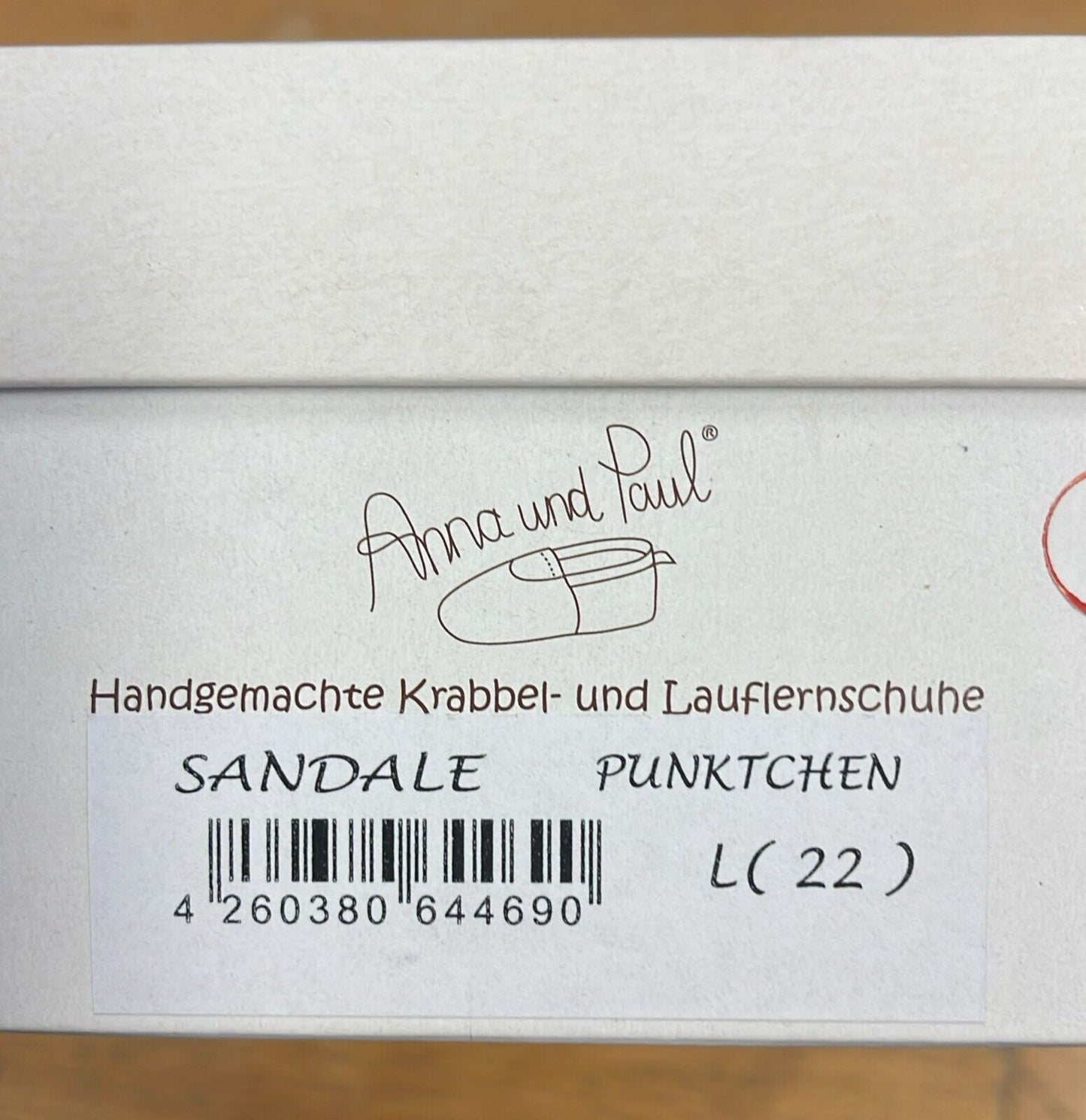 Anna und Paul Krabbelschuhe Aus Leder - Sandale Pünktchen Pink  L 22