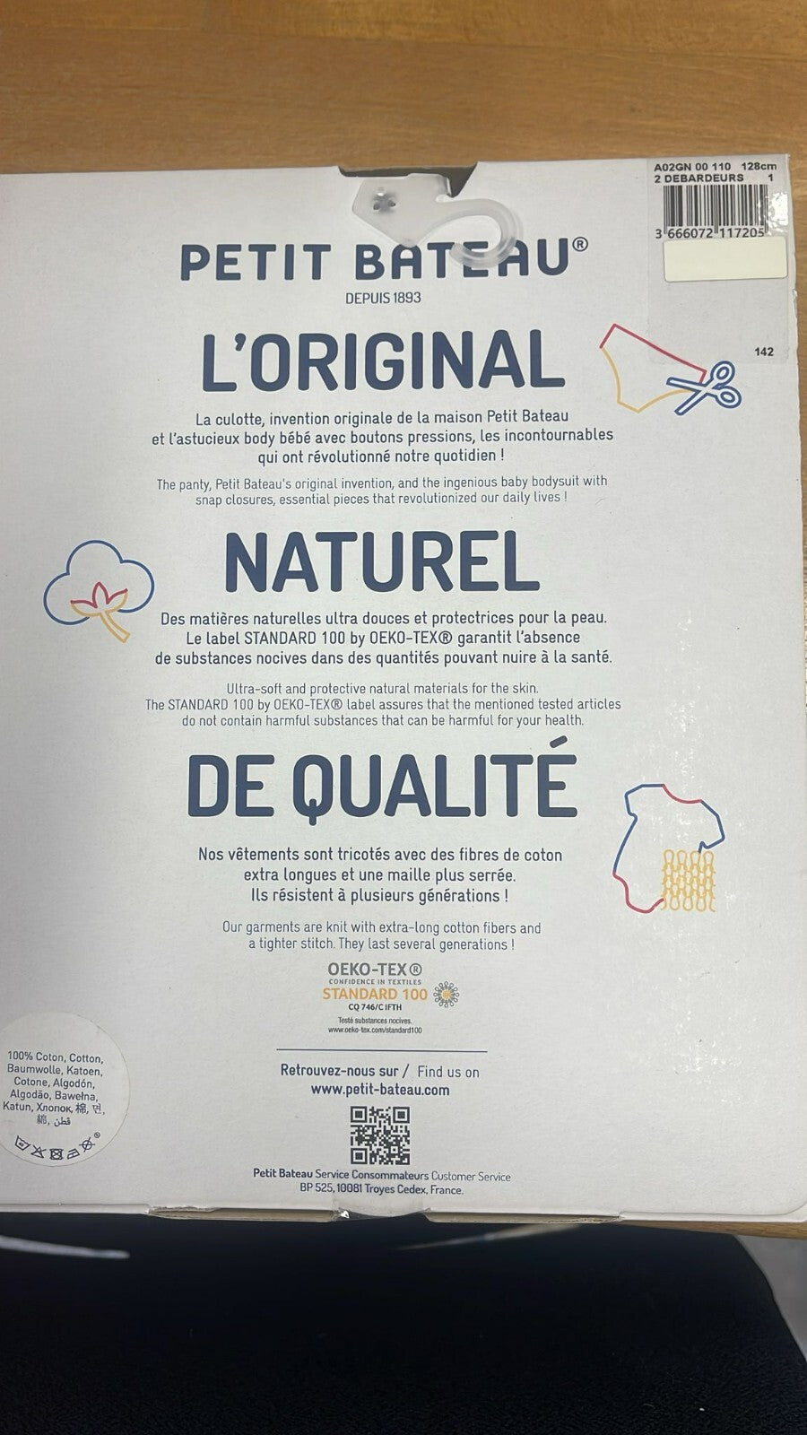 Petit Bateau - Kinder Unterhemden - 2er Set - 8 Jahre 128 cm Neu OVP