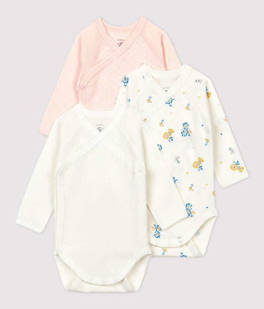 Petit Bateau Langarm Bodys 3er Set Baumwolle 1 Monat 54 cm