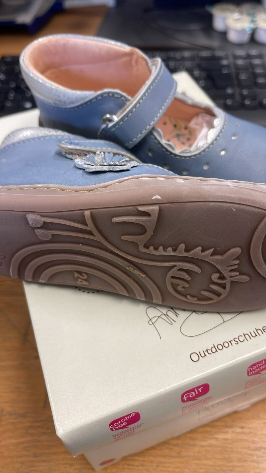 Anna und Paul Sandalen Outdoor Aus Leder - Lucy 8001 - Hellblau 27