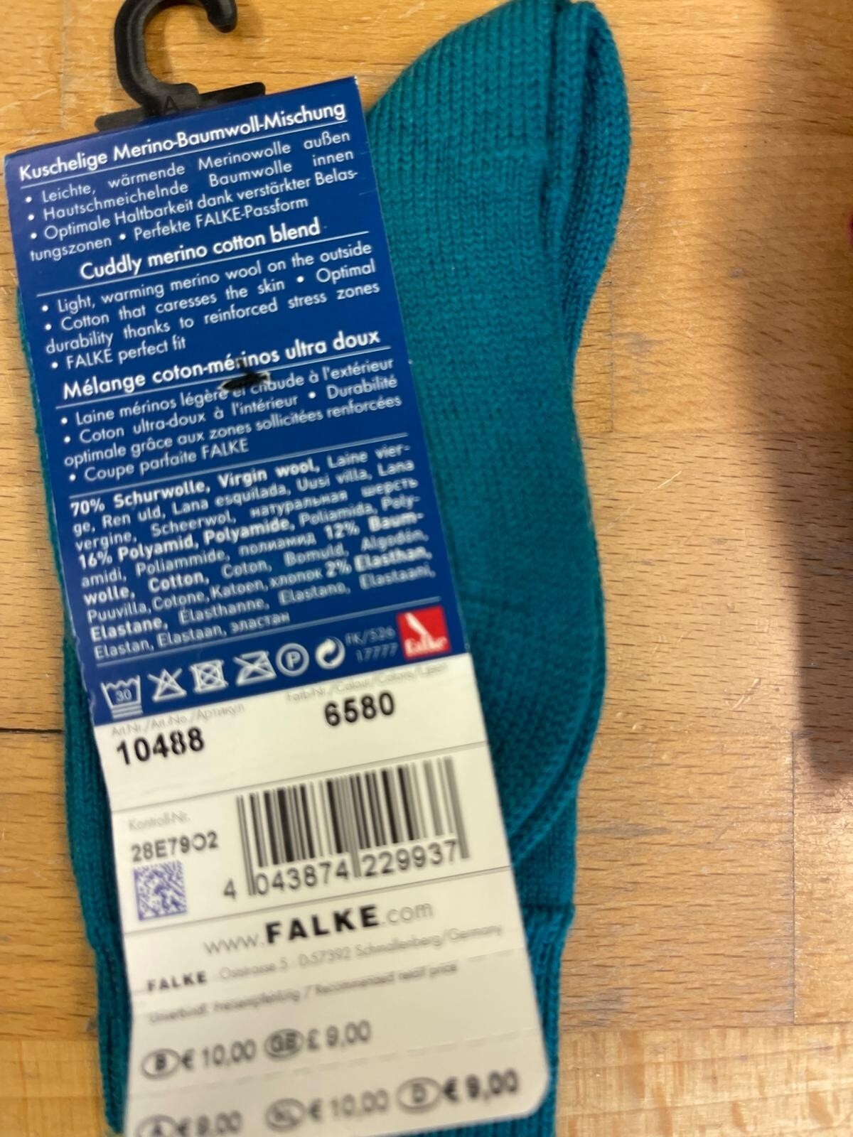 Falke Comfort Wool Kinder Strümpfe Socken 19-22 Wollsocken Blau