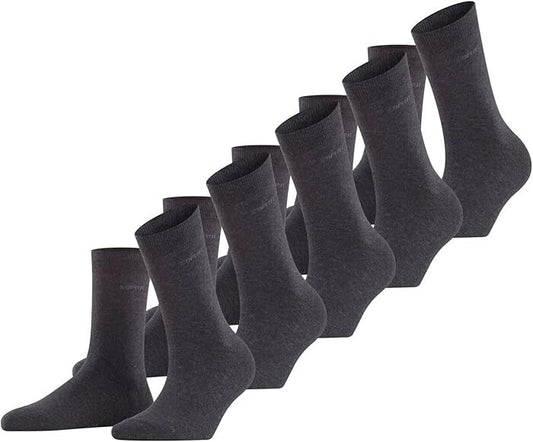 Esprit Basic Socken Damen mit Stretch-Anteil im 5er-Pack in grau 36-41