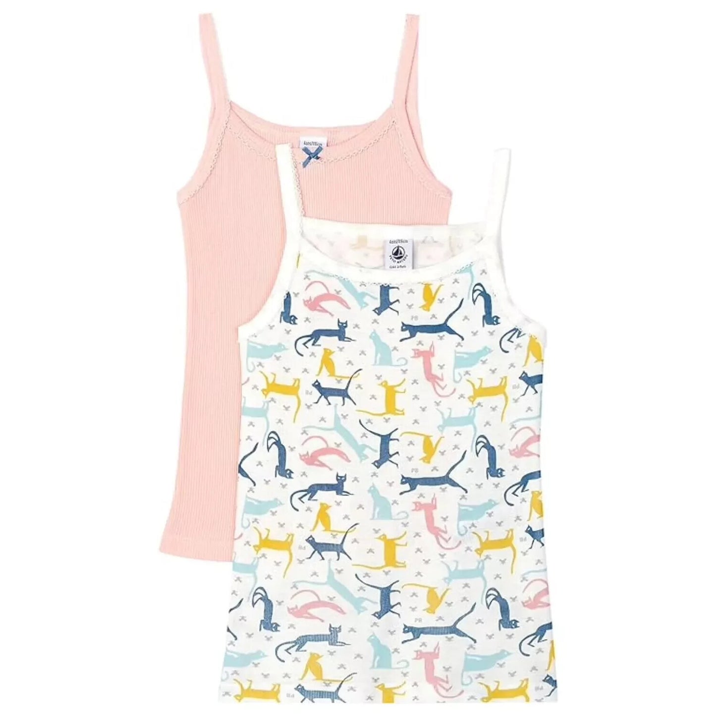 Petit Bateau Spagettiträger T-Shirts, Farbe Farbmix, Größe 10 Jahre - 140cm