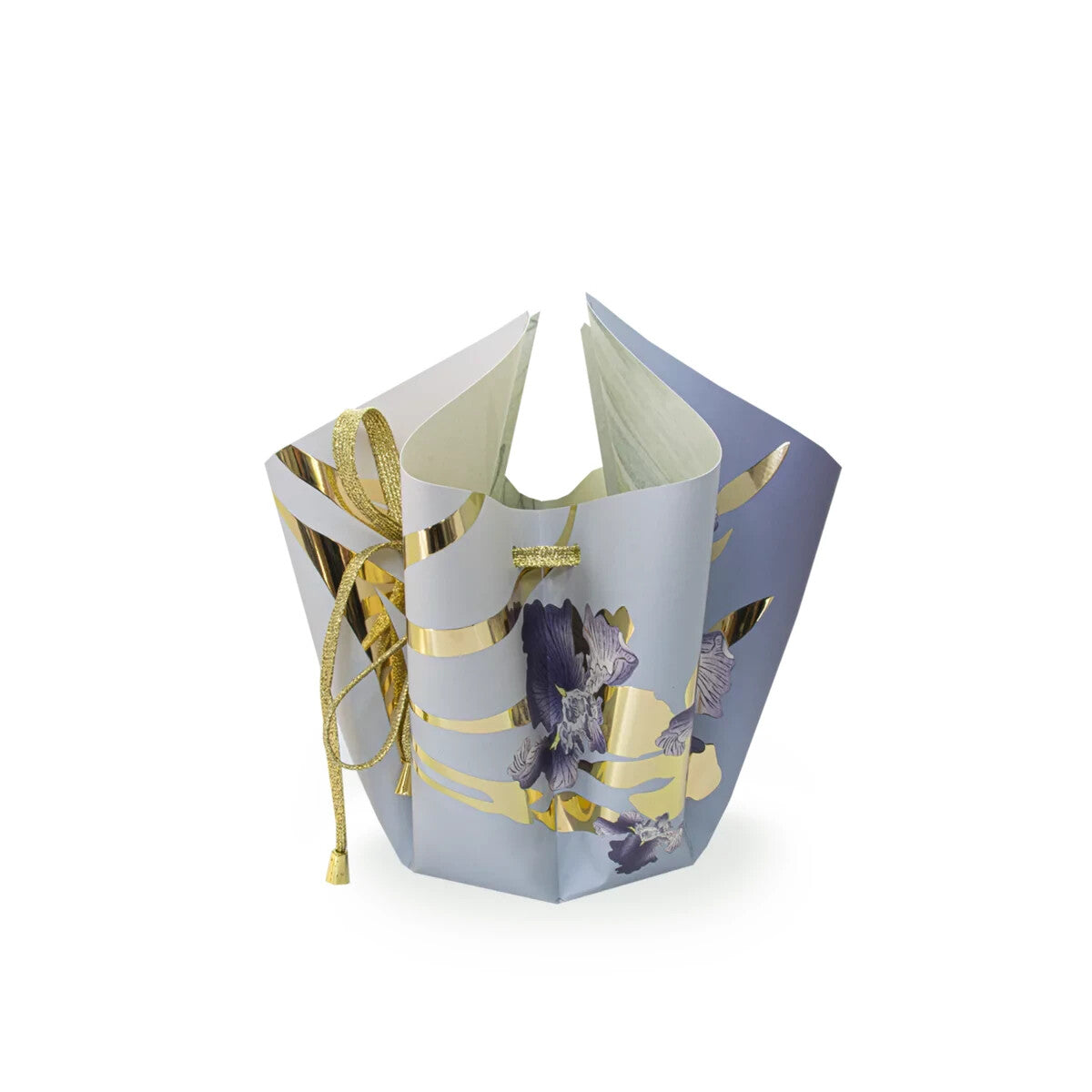 Bogenvase Faltvase Klappvase IRIS GOLD Designervase 25 cm Blumenvase Vase