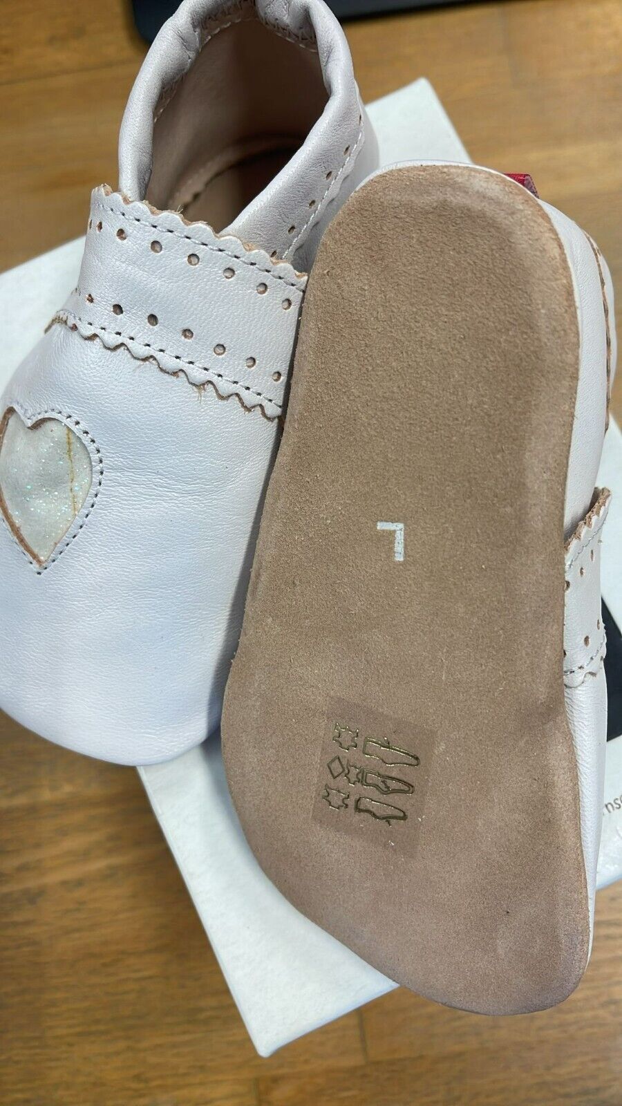Anna und Paul Krabbelschuhe Aus Leder - Herz - mit Ledersohle L 22