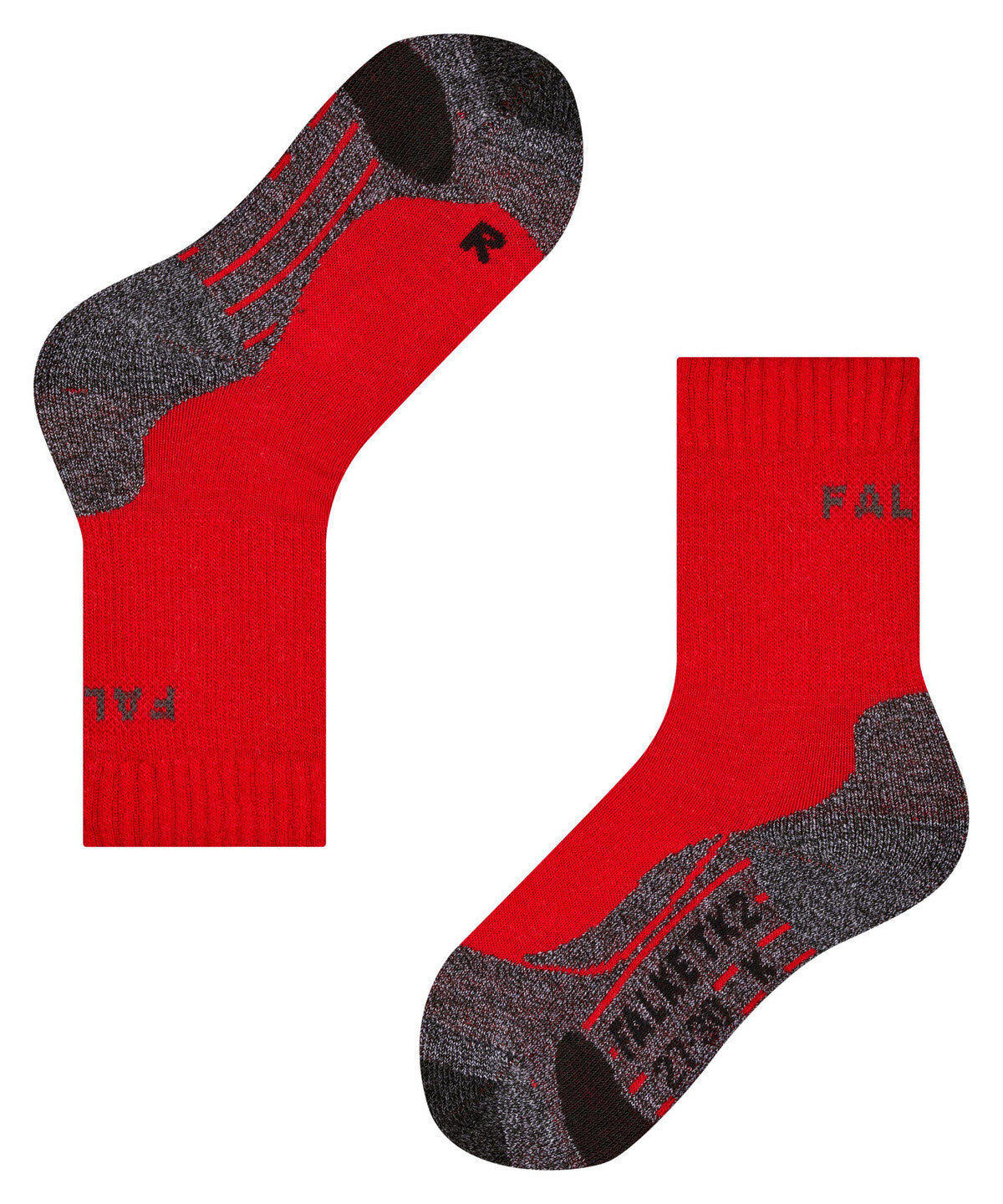 Falke TK2 Kinder Trekking Socken 27-30 Weinrot Wandersocken