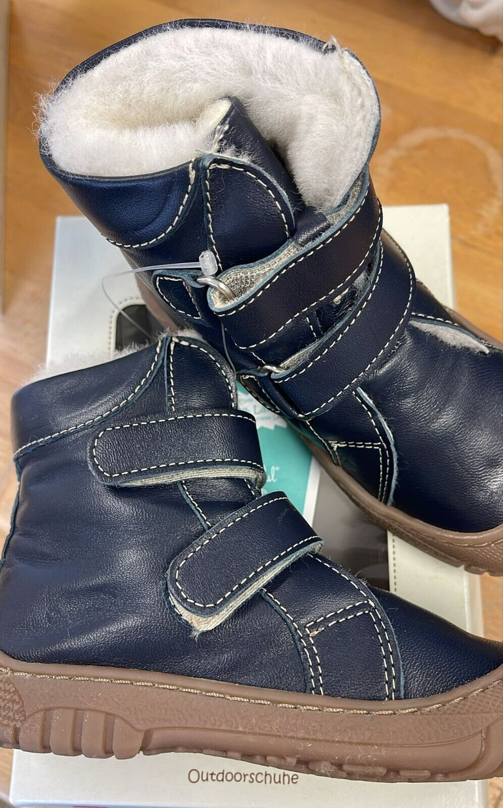 Anna und Paul Krabbelschuhe Outdoor  Gefüttert Aus Leder Till 8030 - 25 Marine