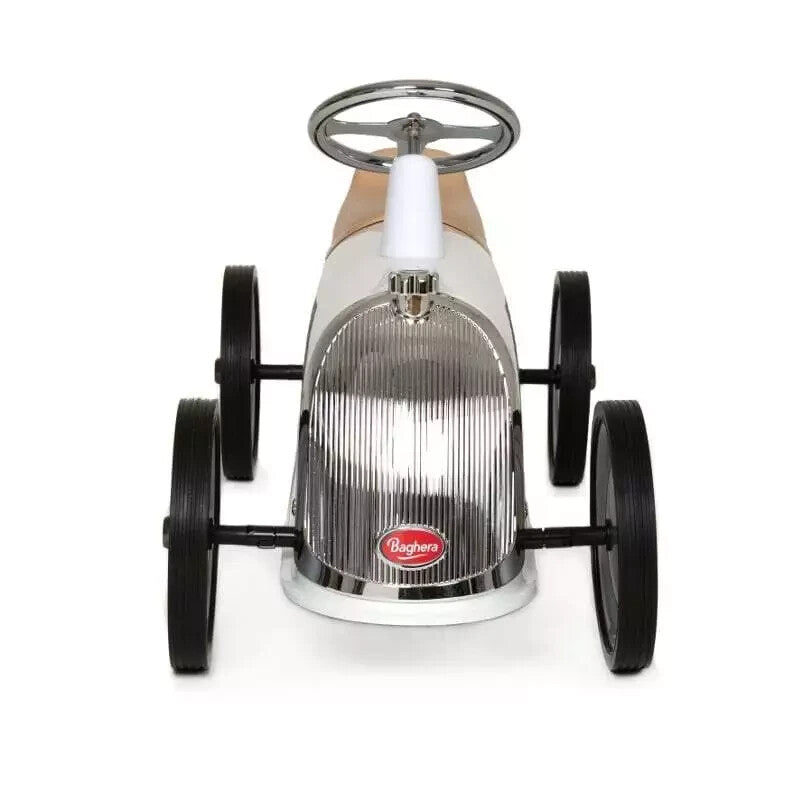 Rutschauto Baghera Flitzer Metal Kinder Laufauto mit Gummireifen 90cm Weiß