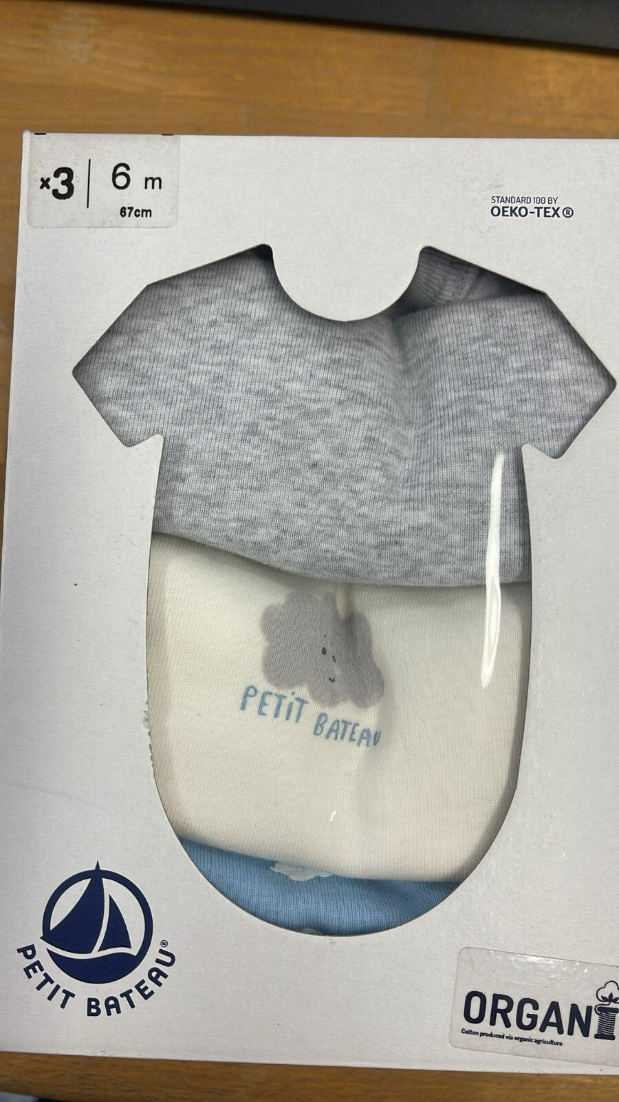 Petit Bateau Kurzämelige Bodys 3er Set Baumwolle 6 Monate 67 cm