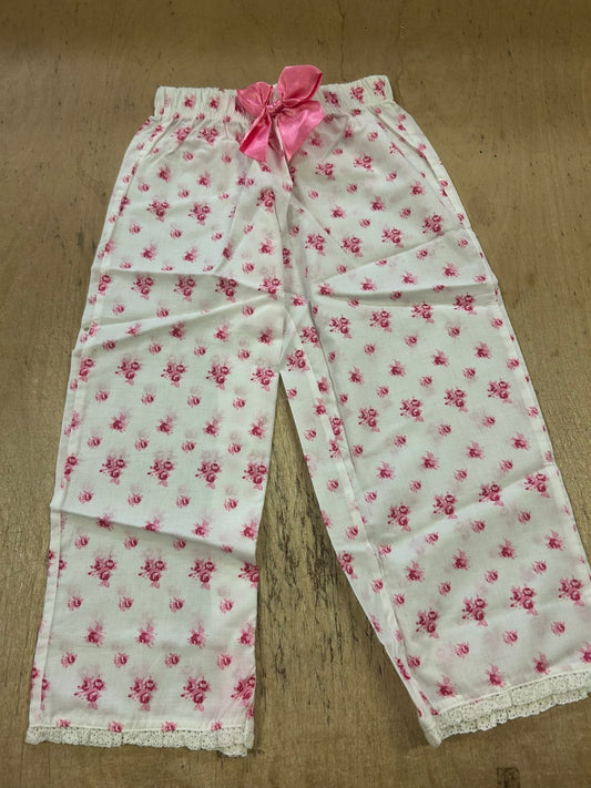Louis & Louisa Kinder Pyjama - Schlafanzug  weiß/rosa  92-98
