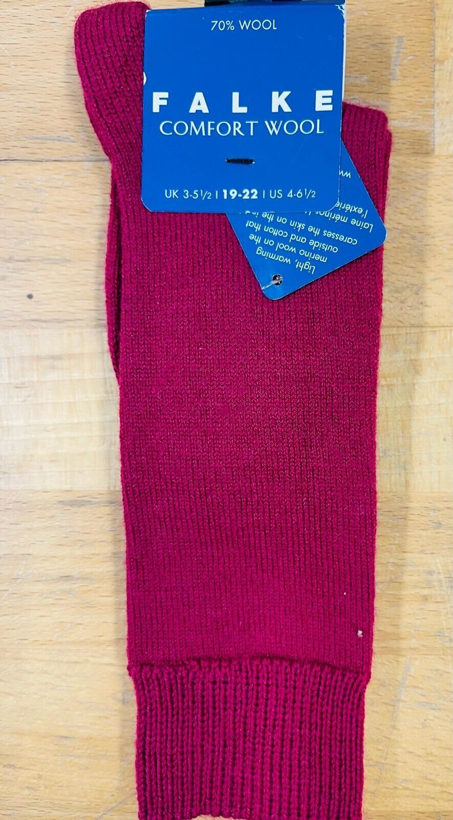 Falke Comfort Wool Kinder Knie Strümpfe Socken 19-22 Wollsocken Rot
