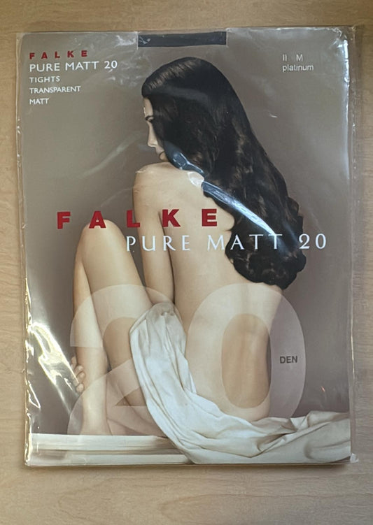 FALKE Pure Matt 20 Damen Strumpfhose Platinum M