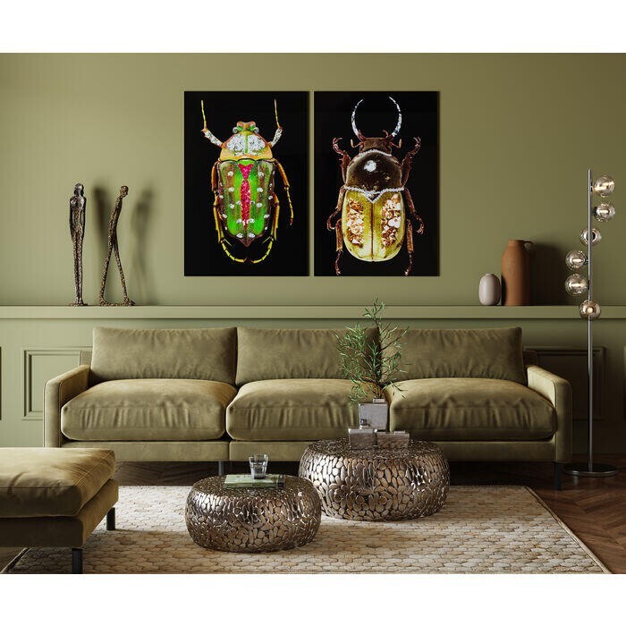 KARE Glasbild Shiney Beetle 80x120 cm