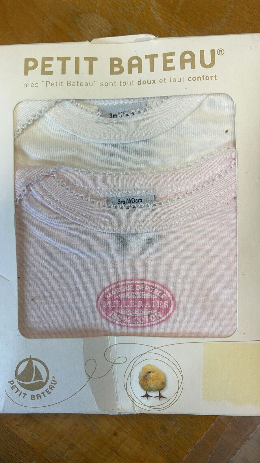 Petit Bateau Kurzämelige Bodys 2er Set Baumwolle 3 Monate 60 cm