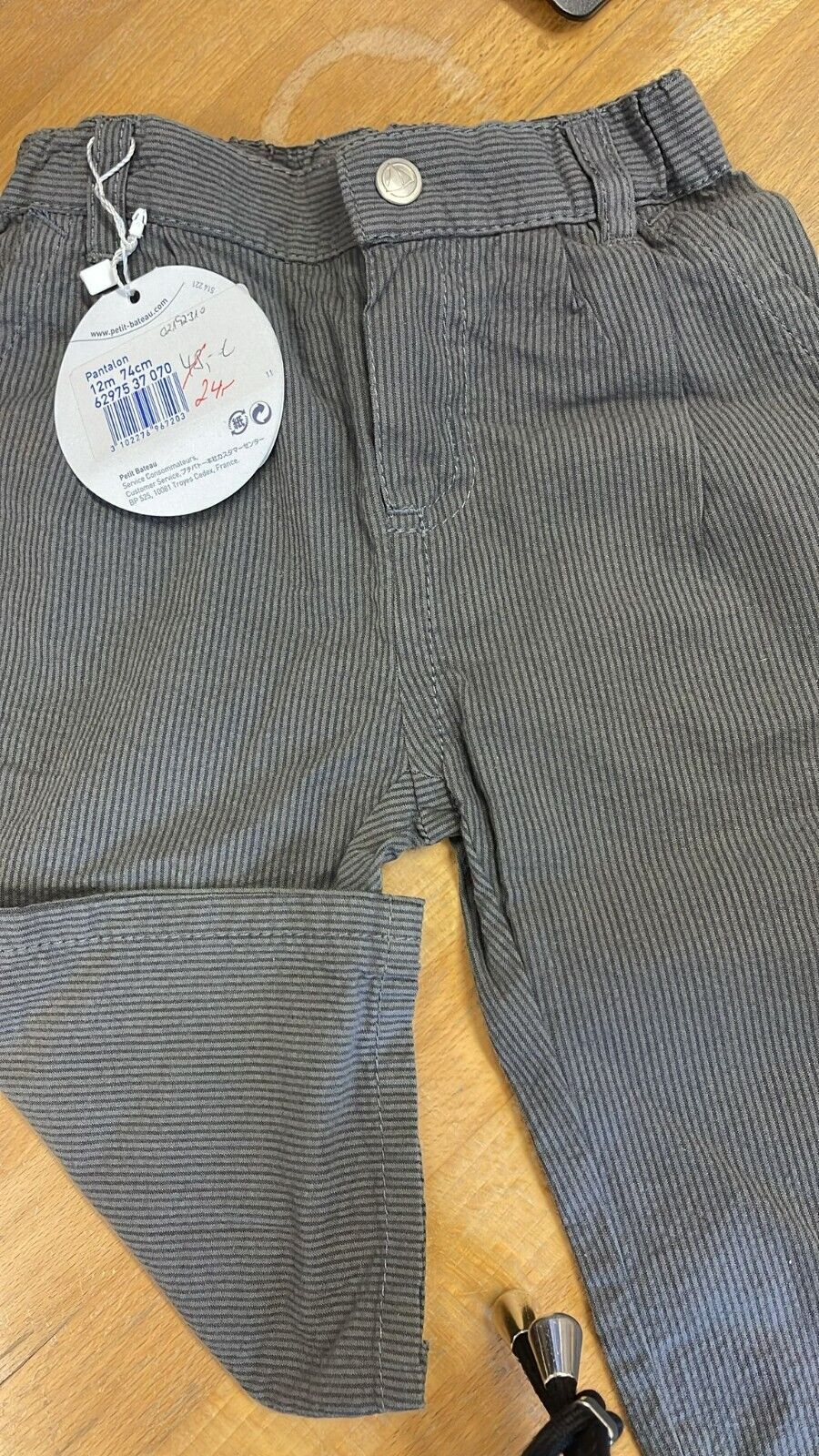 Petit Bateau Baby Hose Neu mit Ettikett 12 Monate 74 cm Grau