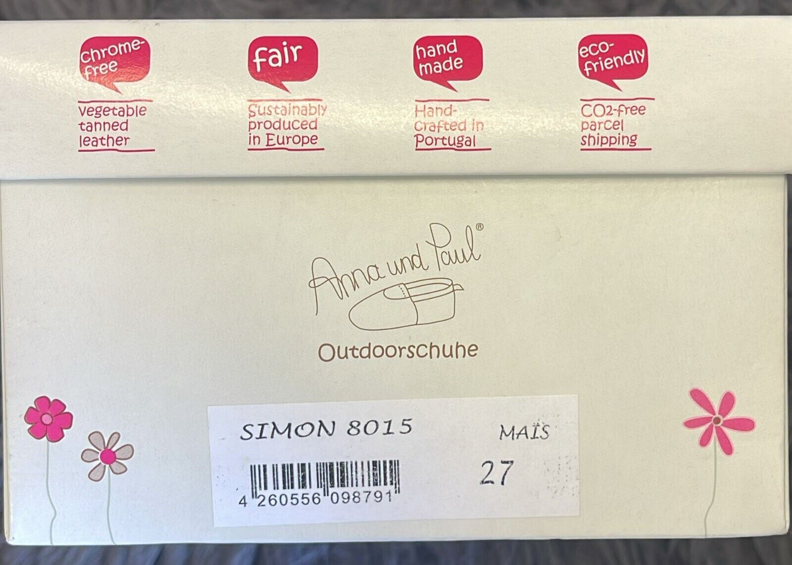 Anna und Paul Sandale Lauflernschuh Aus Leder - Simon 8015 - Mais - 27
