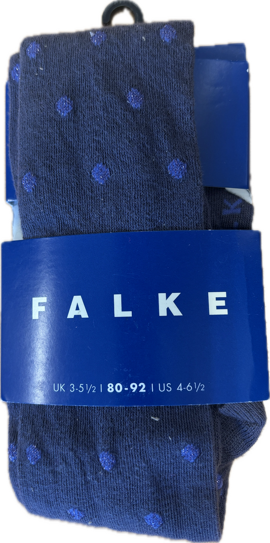 Süße FALKE Mädchen Strumpfhose – Größe 80-92 – Lila mit Glitzer Dots