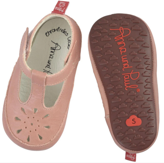 Anna und Paul Leder Kinder Schuhe Sandalaen Altrosa 22 Kinderschuhe