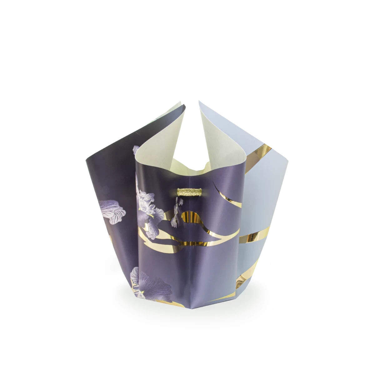 Bogenvase Faltvase Klappvase IRIS GOLD Designervase 25 cm Blumenvase Vase
