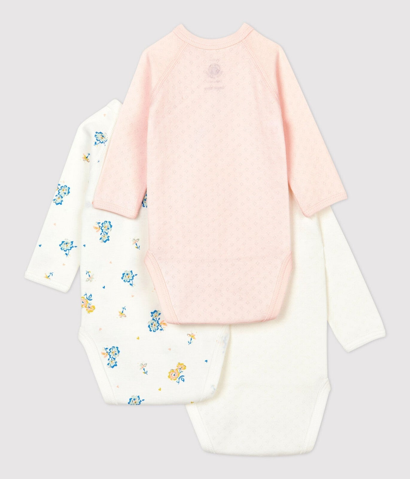 Petit Bateau Langarm Bodys 3er Set Baumwolle 3 Monate 60 cm