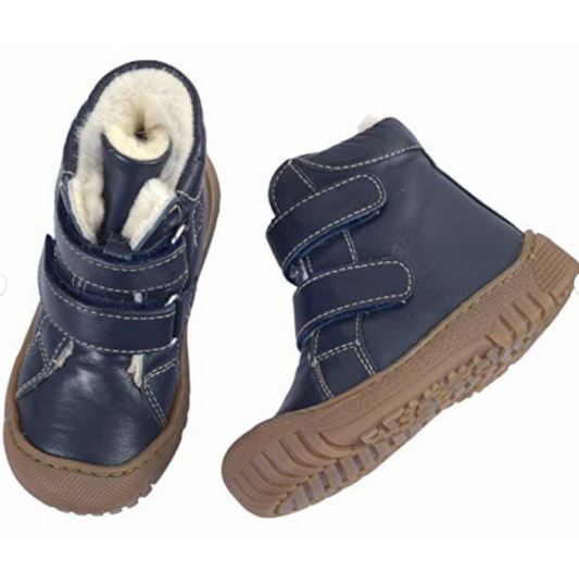 Anna und Paul Krabbelschuhe Leder gefüttert Gummisohle Marine 27 Lederschuhe