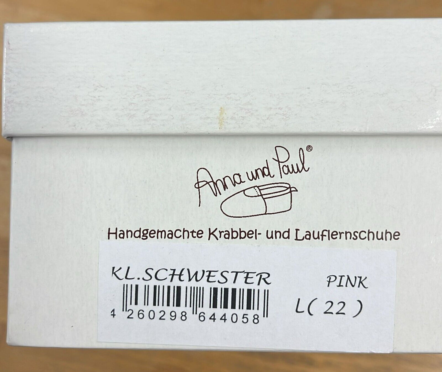 Anna und Paul Krabbelschuhe Aus Leder - Kleine Scwester Pink L 22