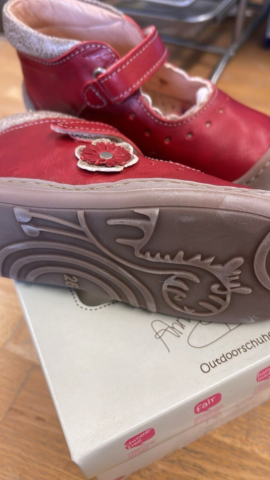 Anna und Paul Sandalen Outdoor Aus Leder - Lucy 8001 - Lipstick - 27