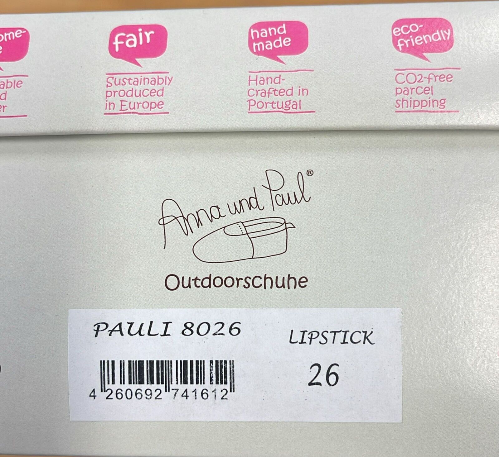 Anna und Paul Sandale Lauflernschuh Aus Leder - Pauli 8026 - Lipstick - 26