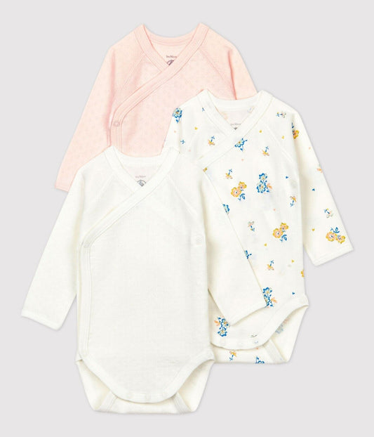 Petit Bateau Langarm Bodys 3er Set Baumwolle 6 Monate 67 cm